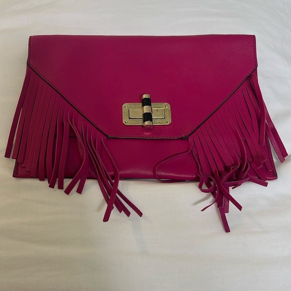 Pink Fringe Clutch - Picture 7 of 13